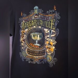 Margaritaville Dark Gray Graphic Tee with Very Colorful Design